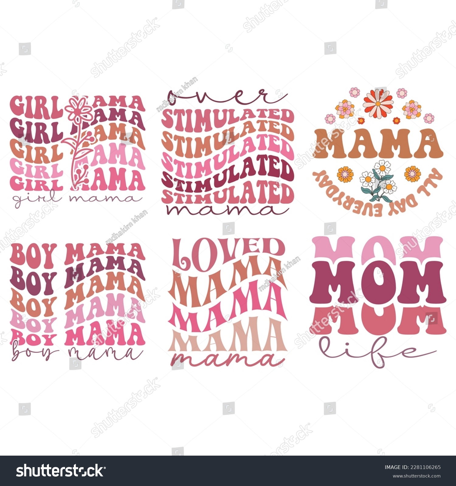 SVG of Retro Mama PNG Bundle, Retro Mom Png, Mom Svg Png, Mother's Day Png, Best Mom Ever, Mama Vibes, Bear Mama, Boy Girl Mama, Sublimation Design svg