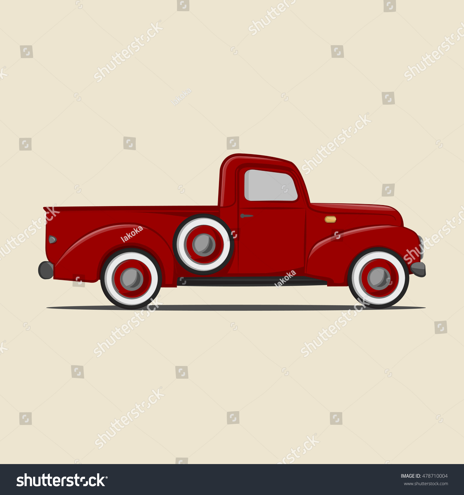 pickup vector vintage Vector Stock Illustration Retro Pickup Vector Truck