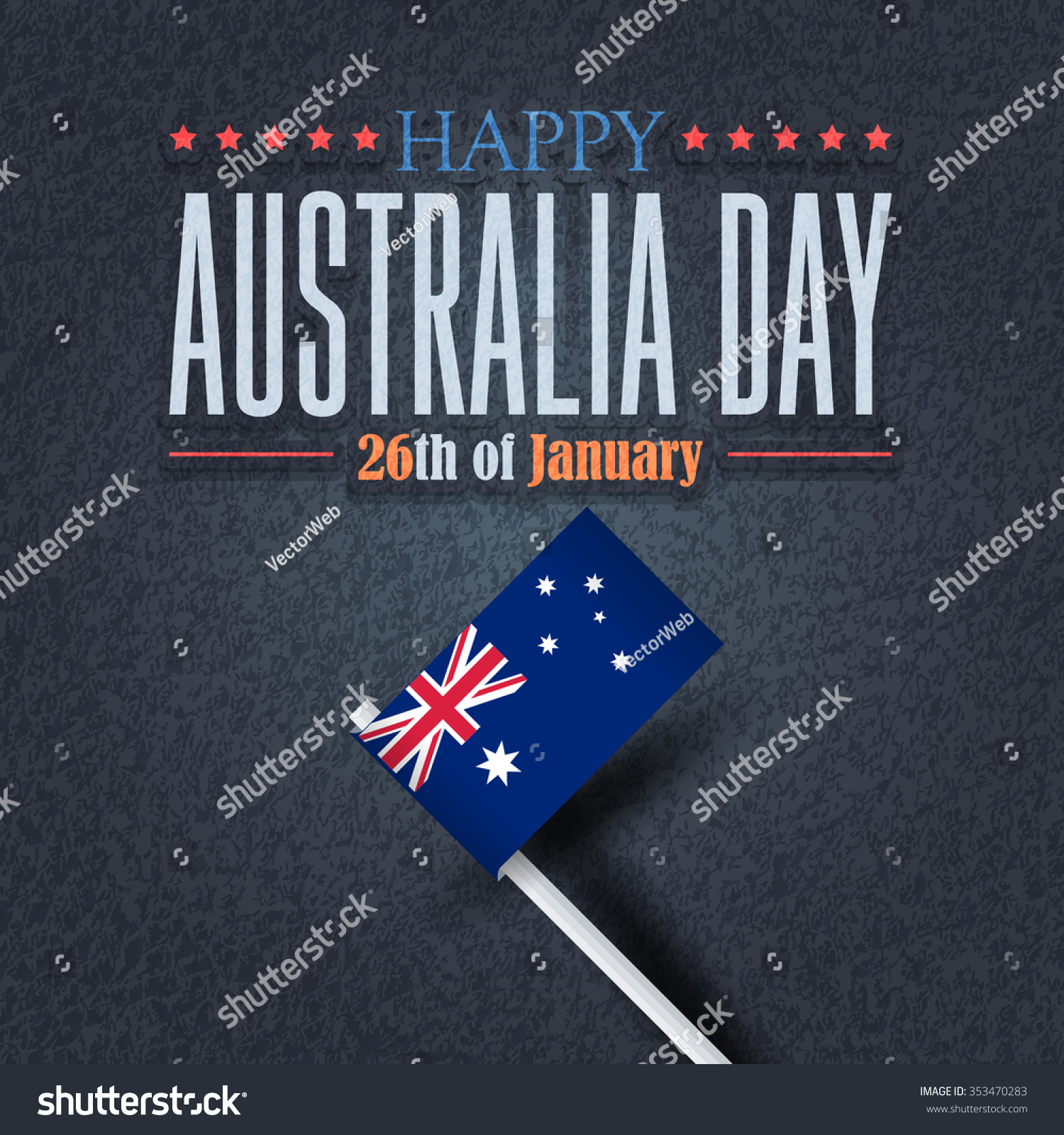 SVG of Retro Style Australia Day Background, National Celebration Card, Grunge Background, Badges Vector Emblem svg