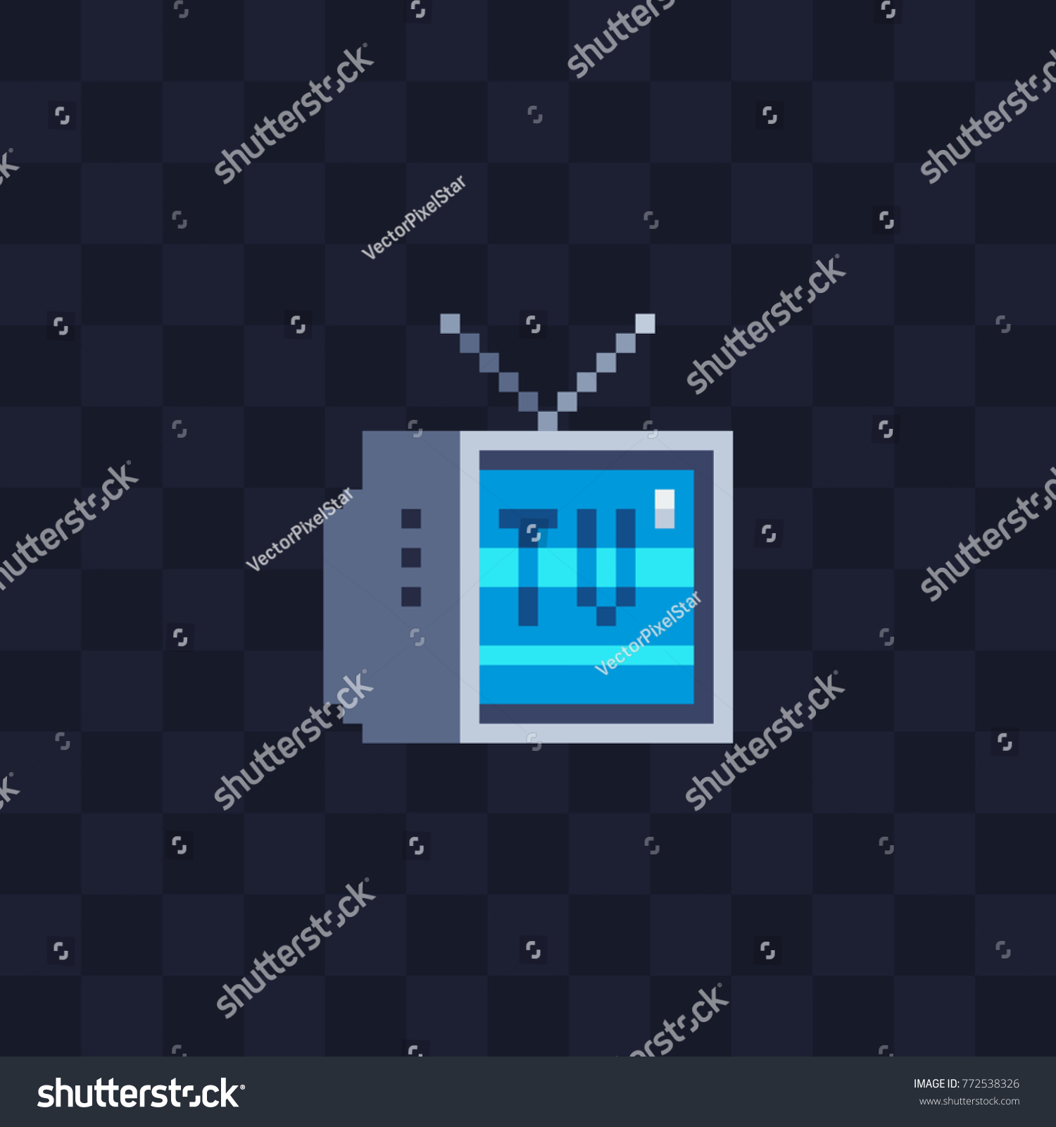 Retro Tv Pixel Art Icon 8bit Stock Vector (Royalty Free) 772538326 ...