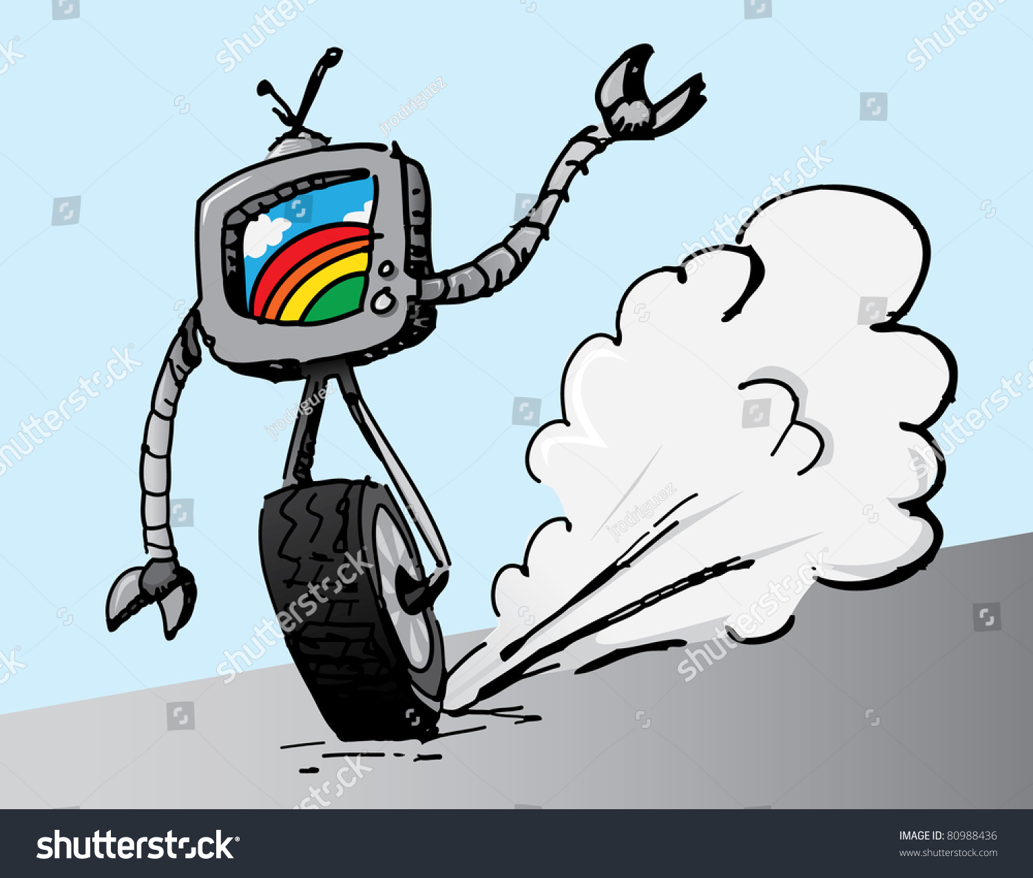 Retro Tv Robot Stock Vector Royalty Free