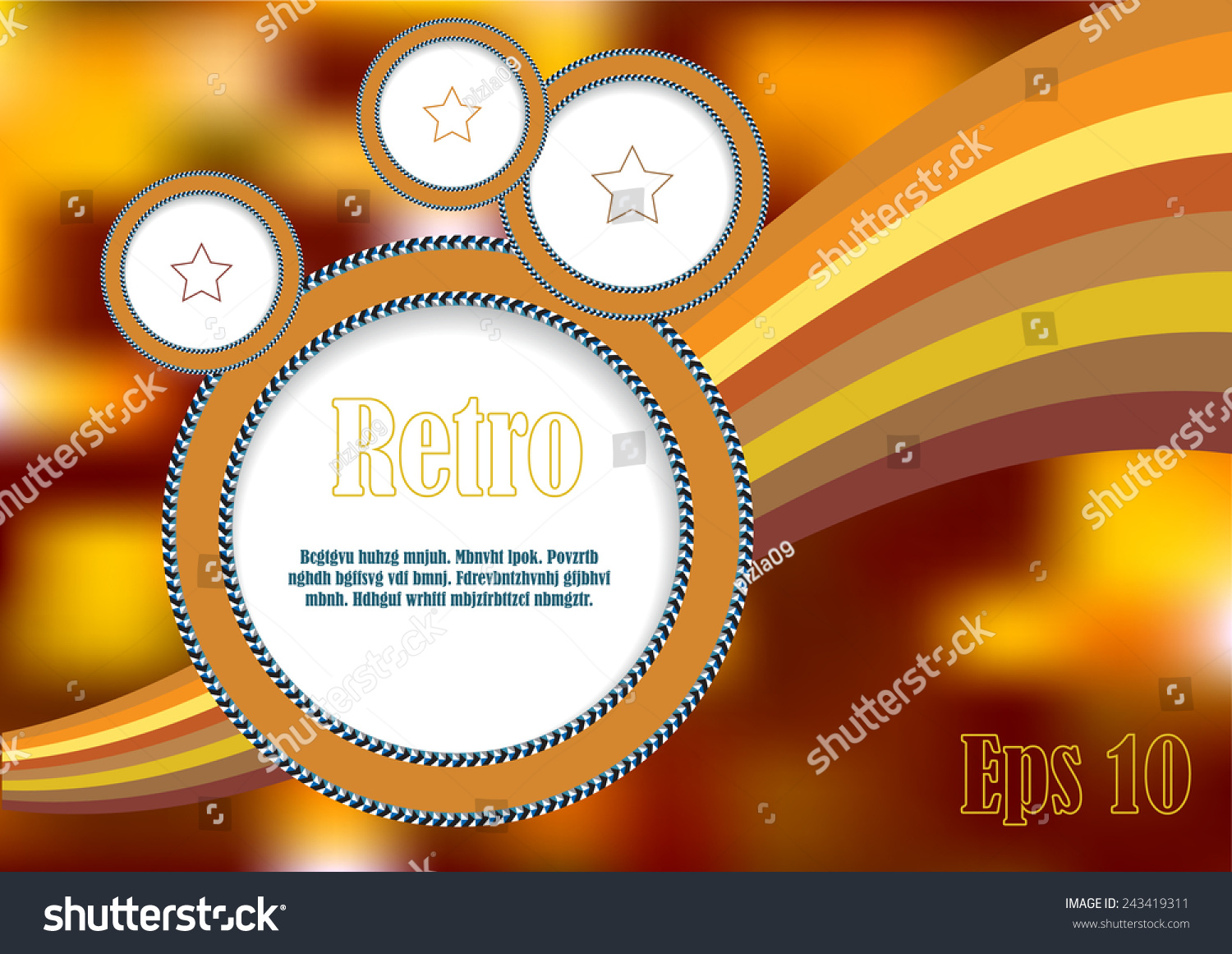 Download Retro Vector Frame On Blurry Background Stock Vector ...