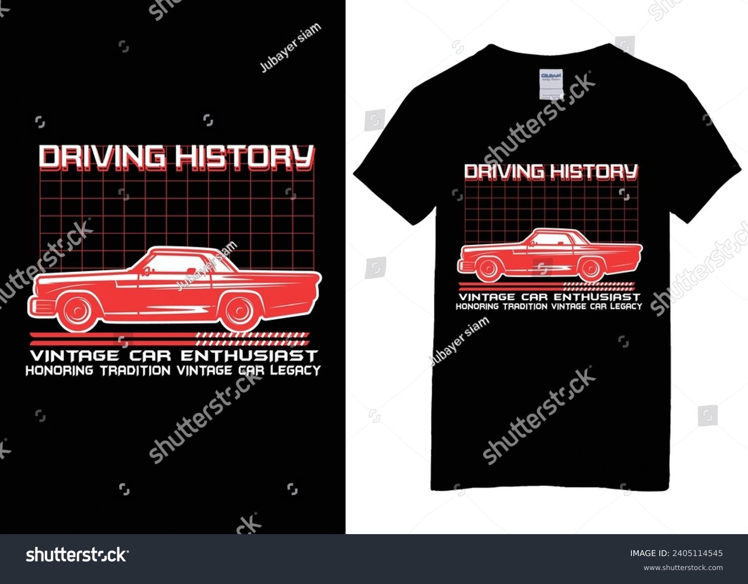 SVG of Retro Vintage Classic car T-shirt design Vector Graphic illustration. svg