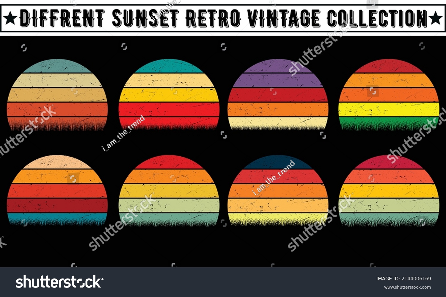 SVG of Retro Vintage Sunset Background Clipart Vector illustration, sunset striped clipart  svg