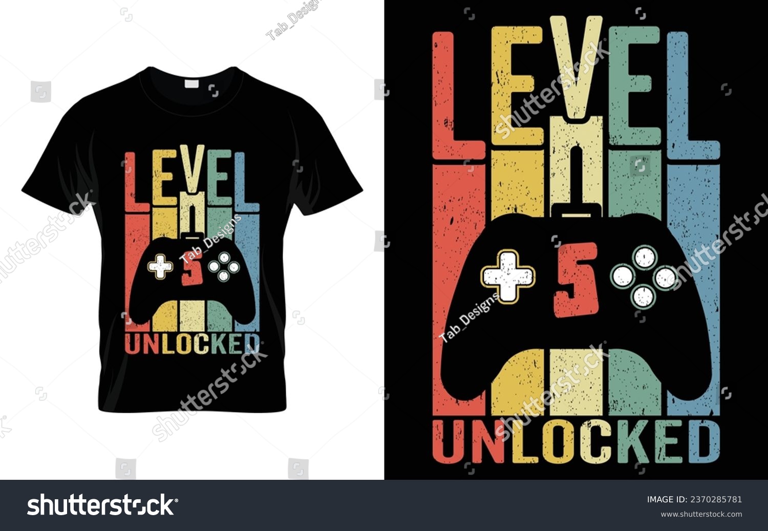 SVG of Retro Vintage 5th Birthday t shirt Level 5 Unlocked Shirt Funny Video Gamers Happy Birthday Gift vector graphic t-shirt svg