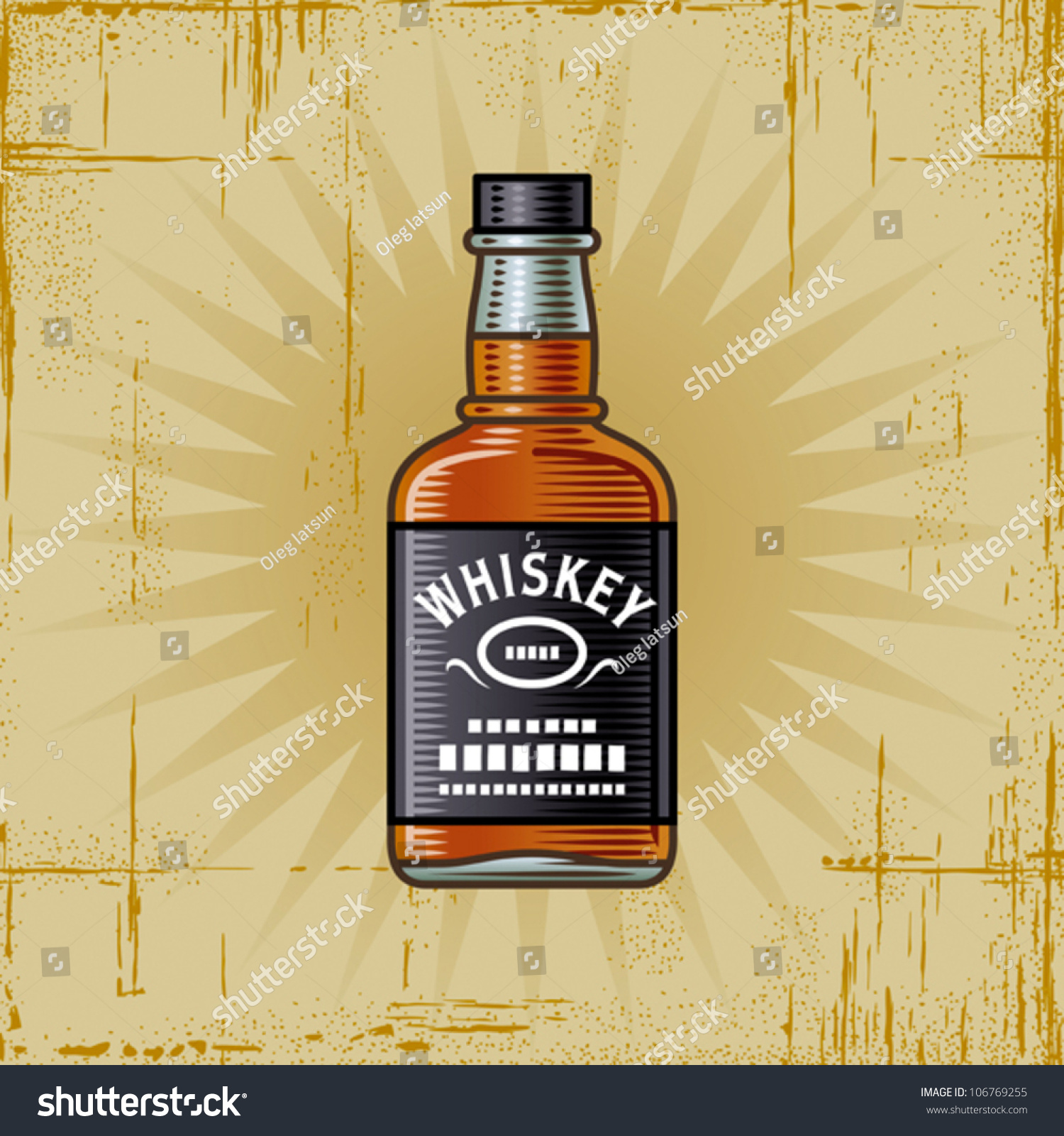 bottle whiskey vector 106769255 Vector Vector Bottle Retro Stock Whiskey