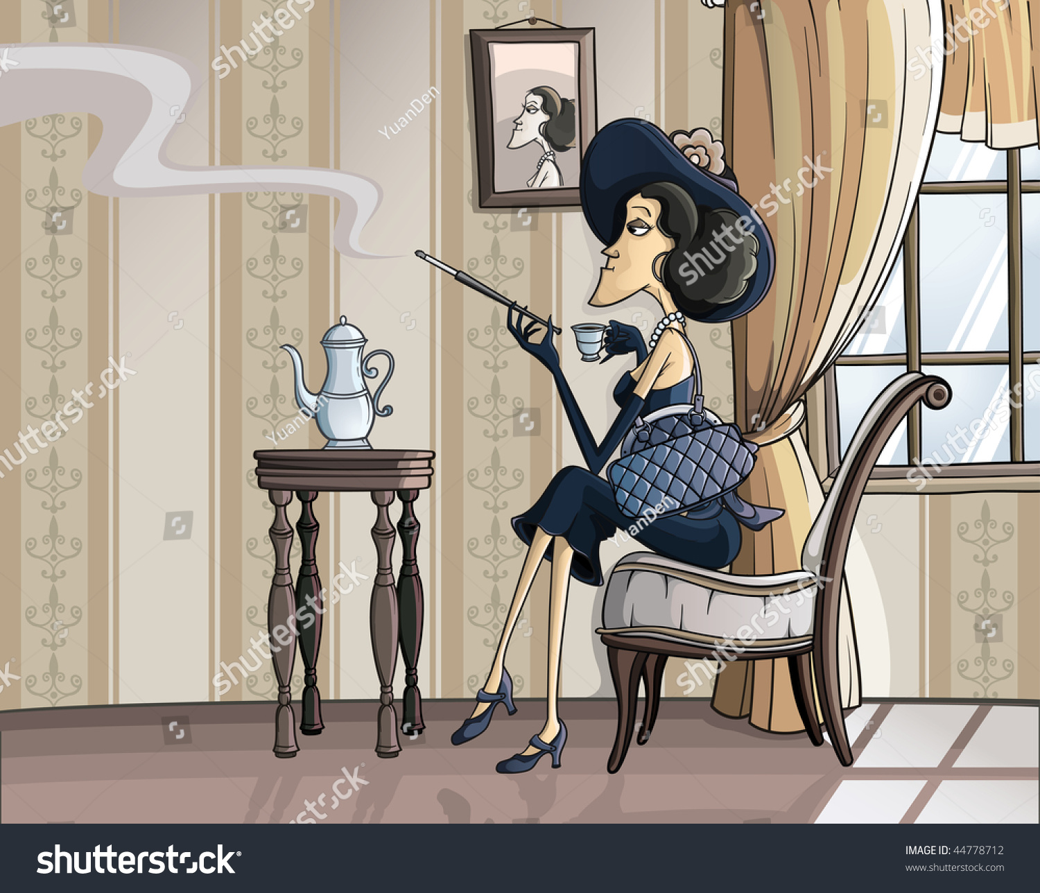 Retro Women Stock Vector 44778712 - Shutterstock