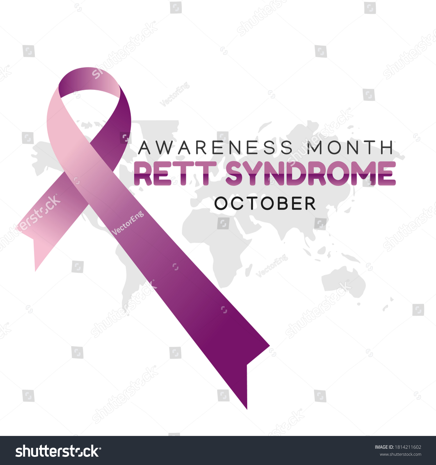 SVG of Rett syndrome awareness month vector illustration svg