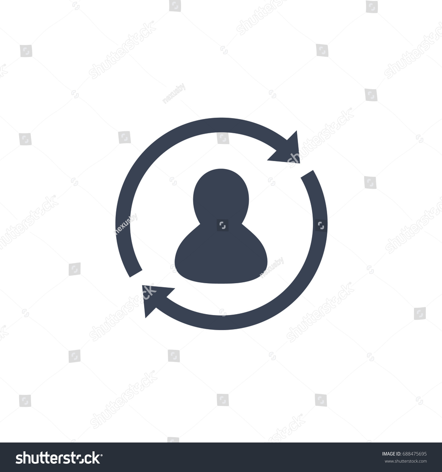 SVG of Returning customer icon on white svg
