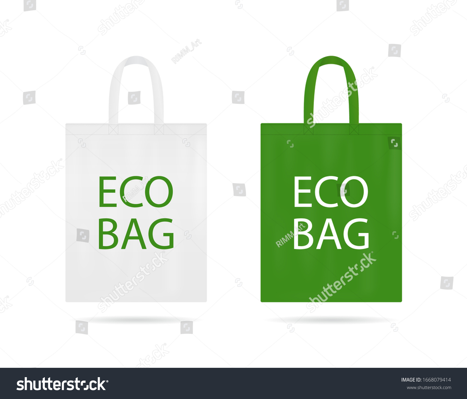 Download Reusable Eco Bag Mockup Ecology Sack Stock Vector Royalty Free 1668079414