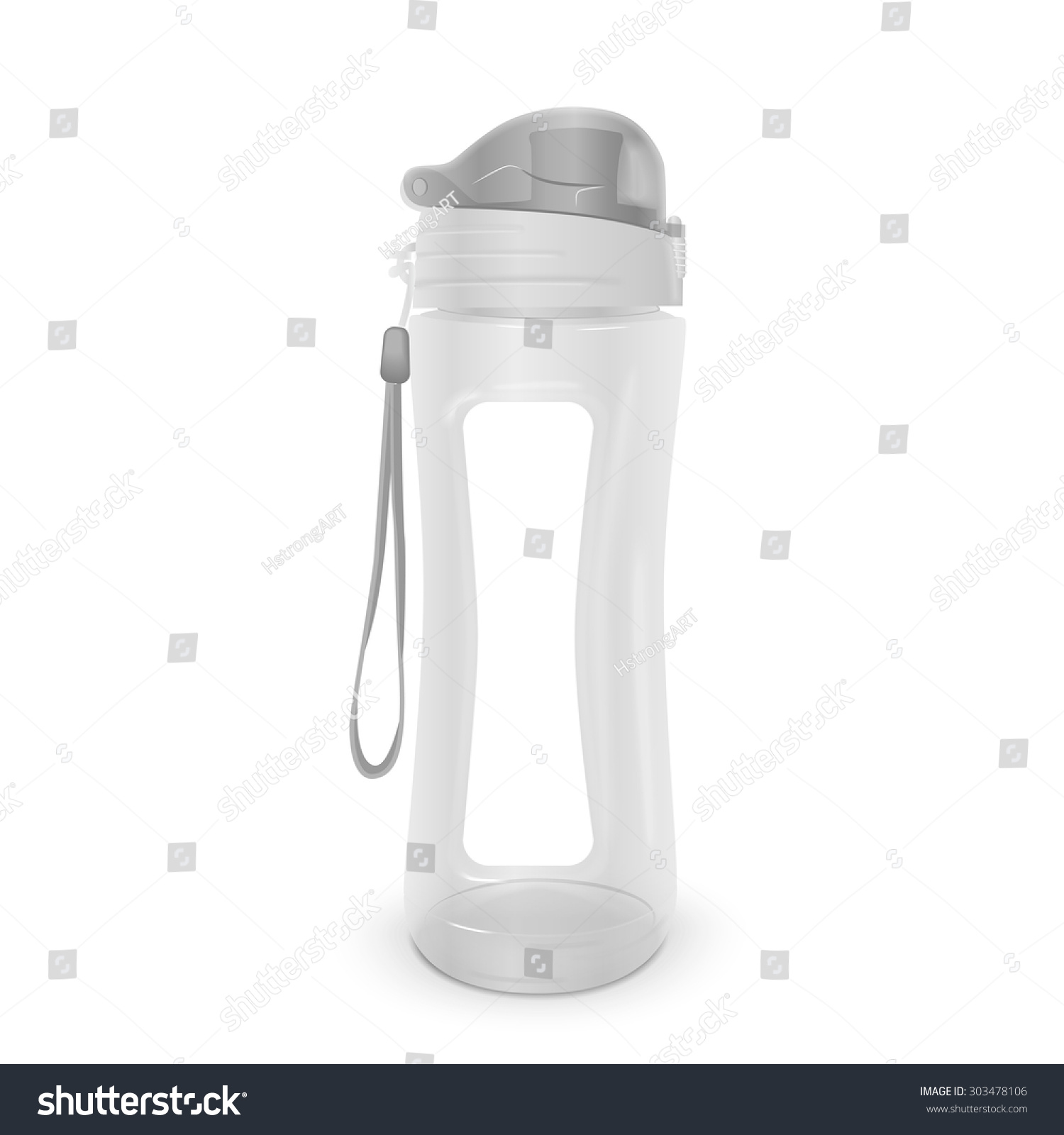 reusable vector bottle Water Isolated On Vector White Stock Bottle Reusable