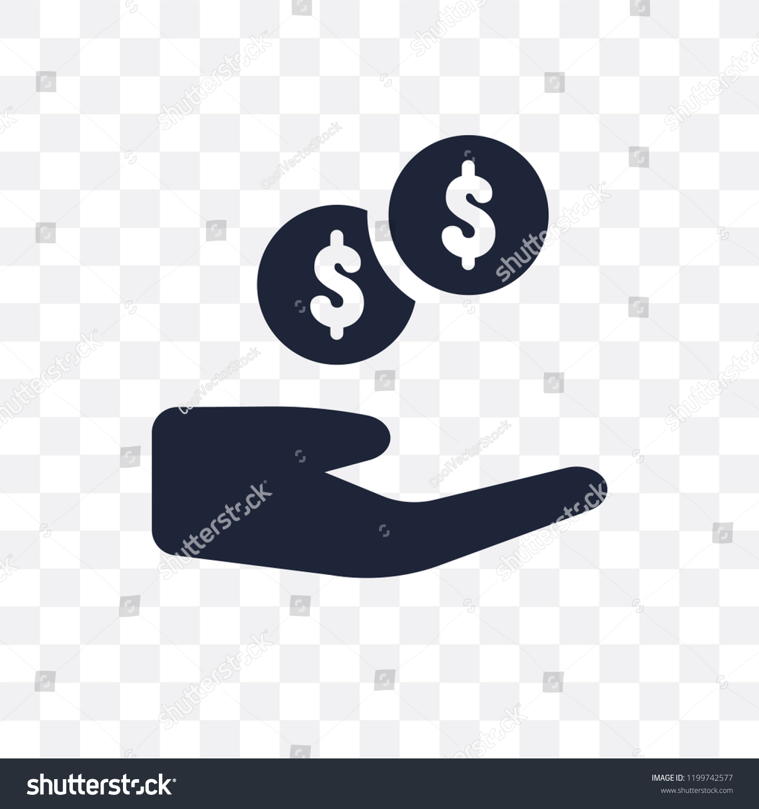 Revenue Transparent Icon Revenue Symbol Design Stock Vector
