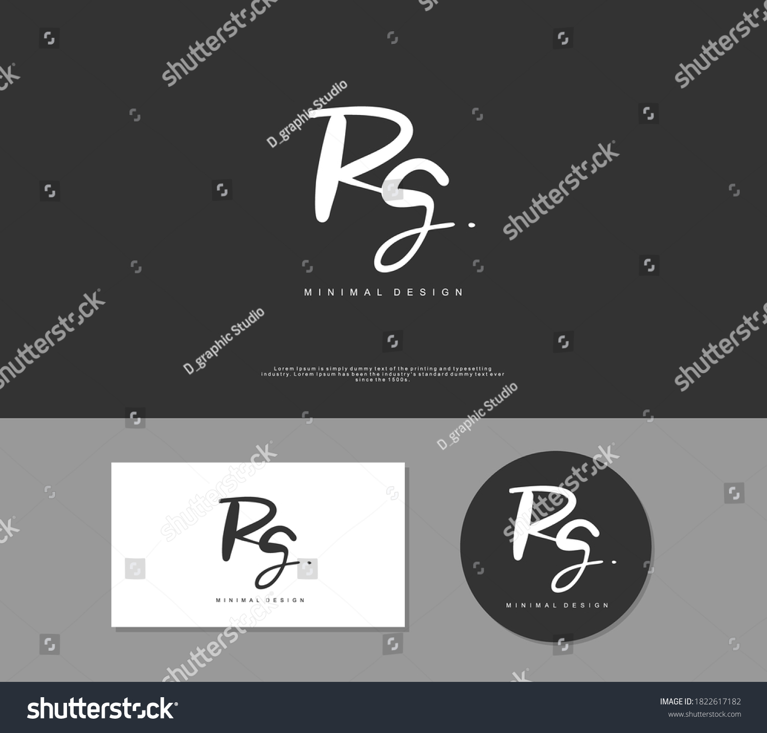 Rg Initial Handwriting Handwritten Logo Identity Stock Vector Royalty