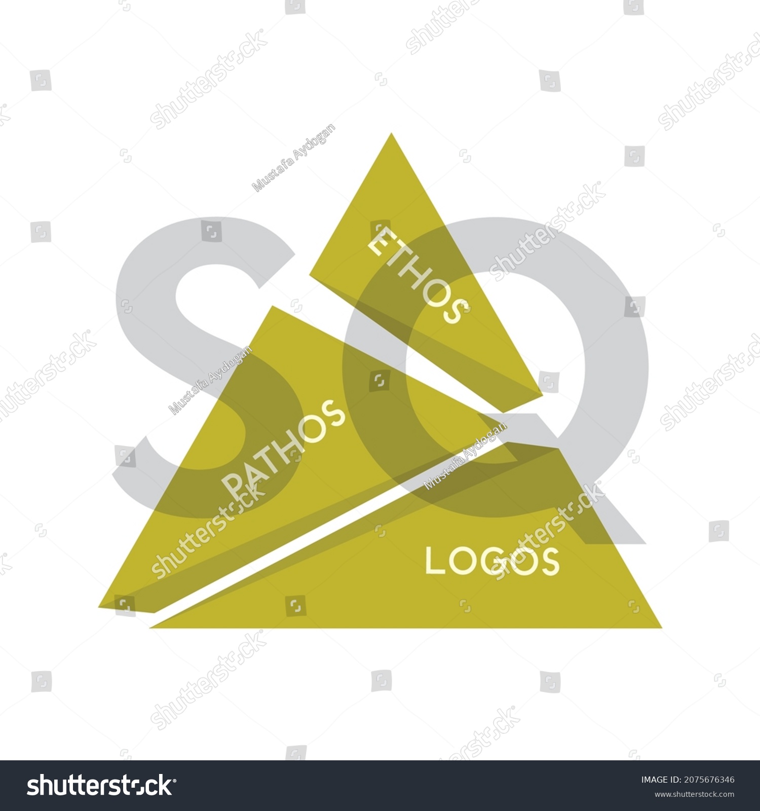 Vektor Stok Rhetorical Triangle Ethos Pathos Logos (Tanpa Royalti ...