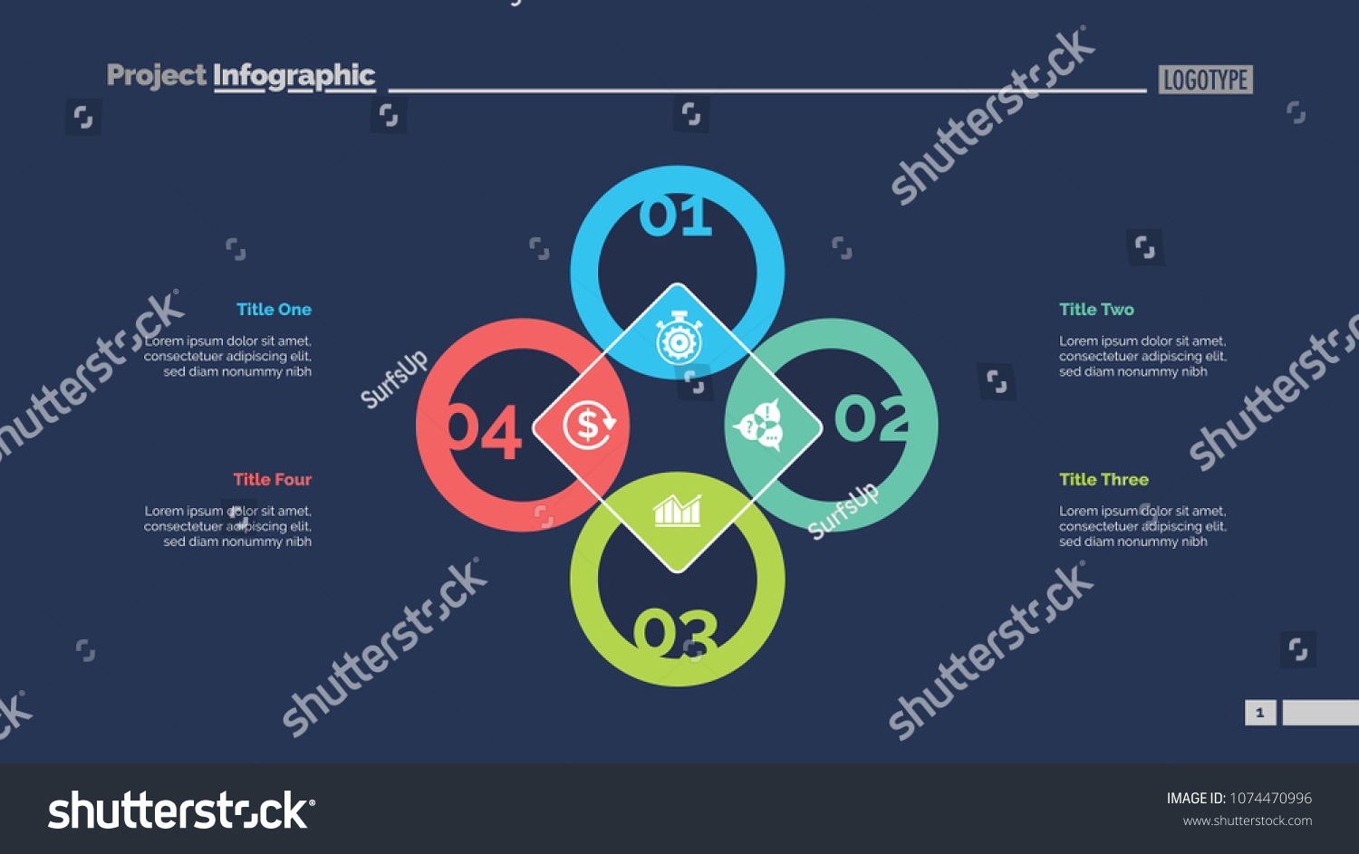 Rhomb Chart Process Diagram Cycle Graph Stock Vector (Royalty Free ...