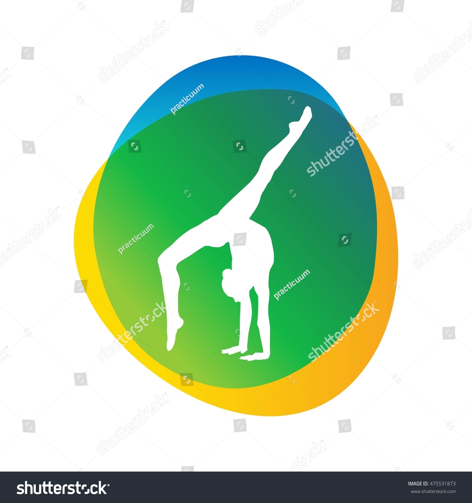 Rhythmic Gymnastics Silhouette Sport Vector Gradient Stock Vector Royalty Free 475531873 7973