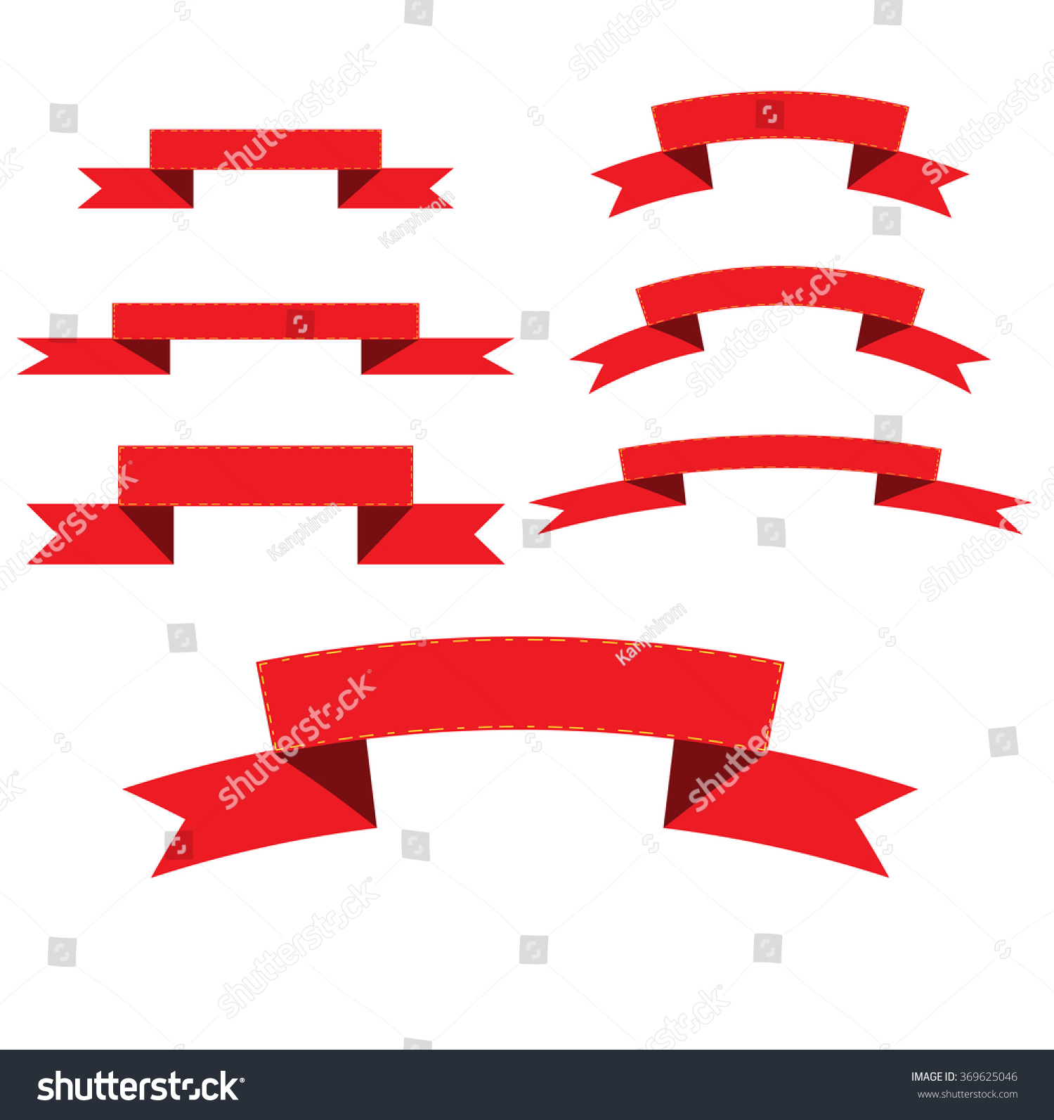 Ribbon Banner Stock Vector 369625046 - Shutterstock