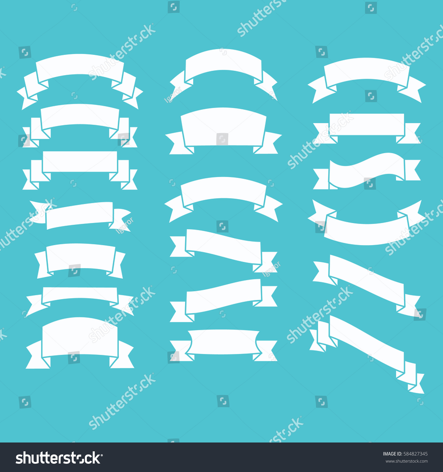 Ribbon Banner Web Edsign Stock Vector (Royalty Free) 584827345
