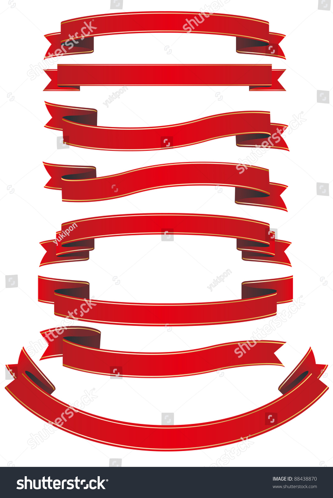 Ribbon Banners Set Stock Vector 88438870 - Shutterstock