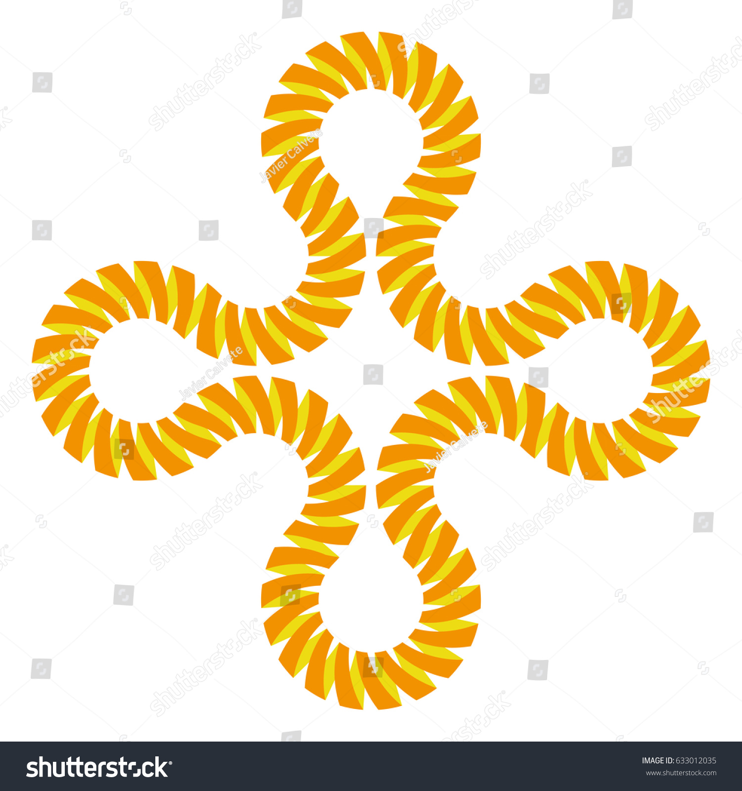 Ribbon Figure Circles Vector Stock Vector (Royalty Free) 633012035 ...