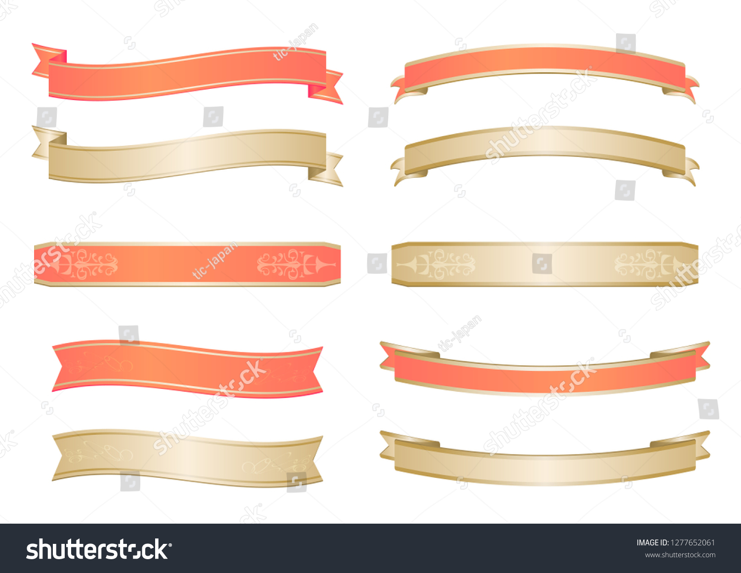 Ribbon Formal Set Stock Vector (Royalty Free) 1277652061 Shutterstock