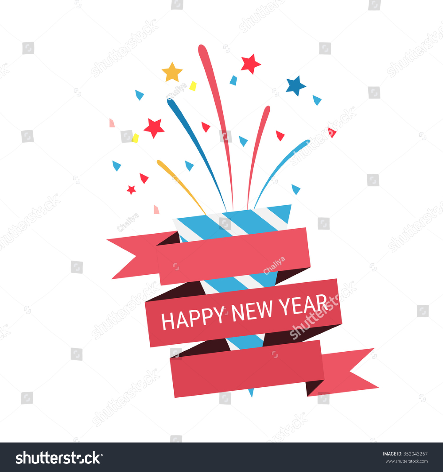 new year ribbon ribbon happy new year paper stock vector 352043267 new year ribbon ribbon happy new year paper stock vector 352043267