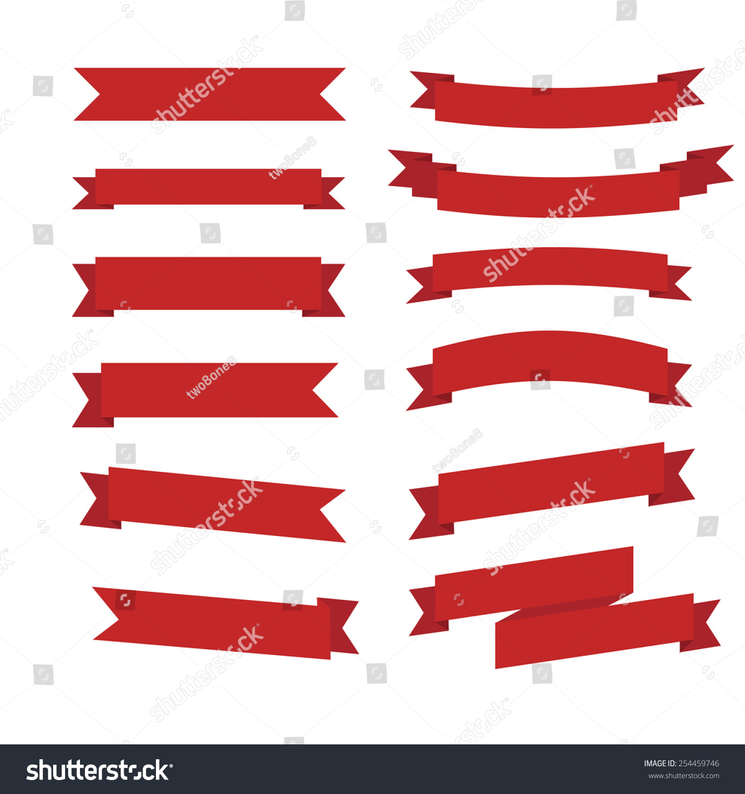 Ribbon Icons Stock Vector Illustration 254459746 : Shutterstock