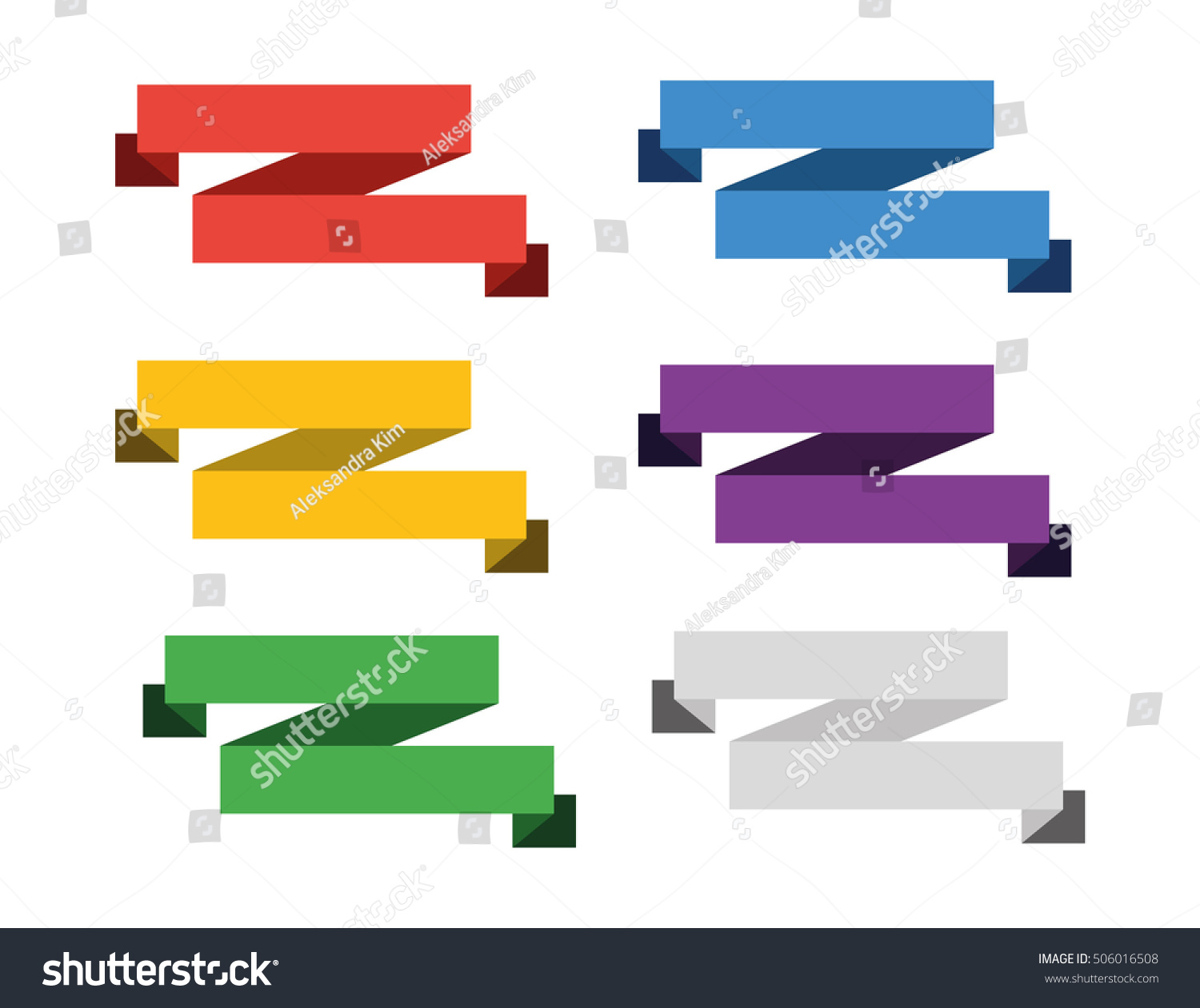 Download Ribbon Material Design Vector - 506016508 : Shutterstock