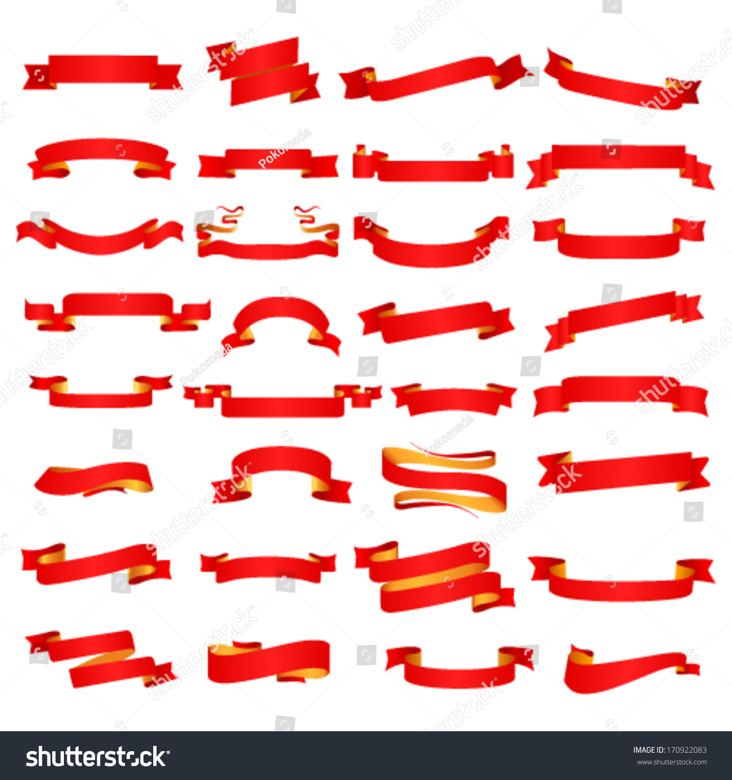 Ribbon Set. Vector - 170922083 : Shutterstock