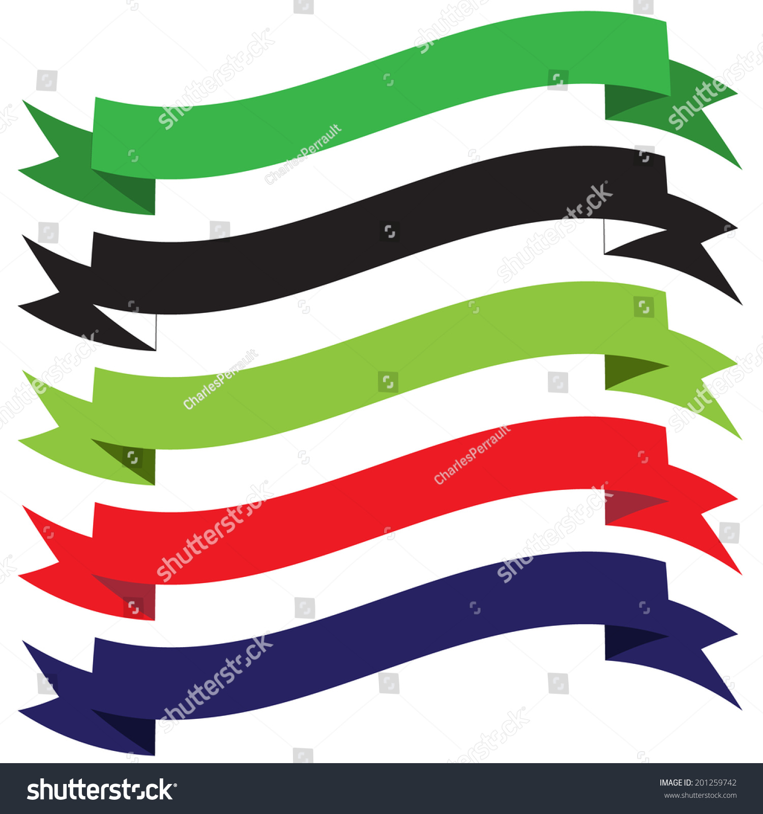 Ribbon Vector Shapes - 201259742 : Shutterstock