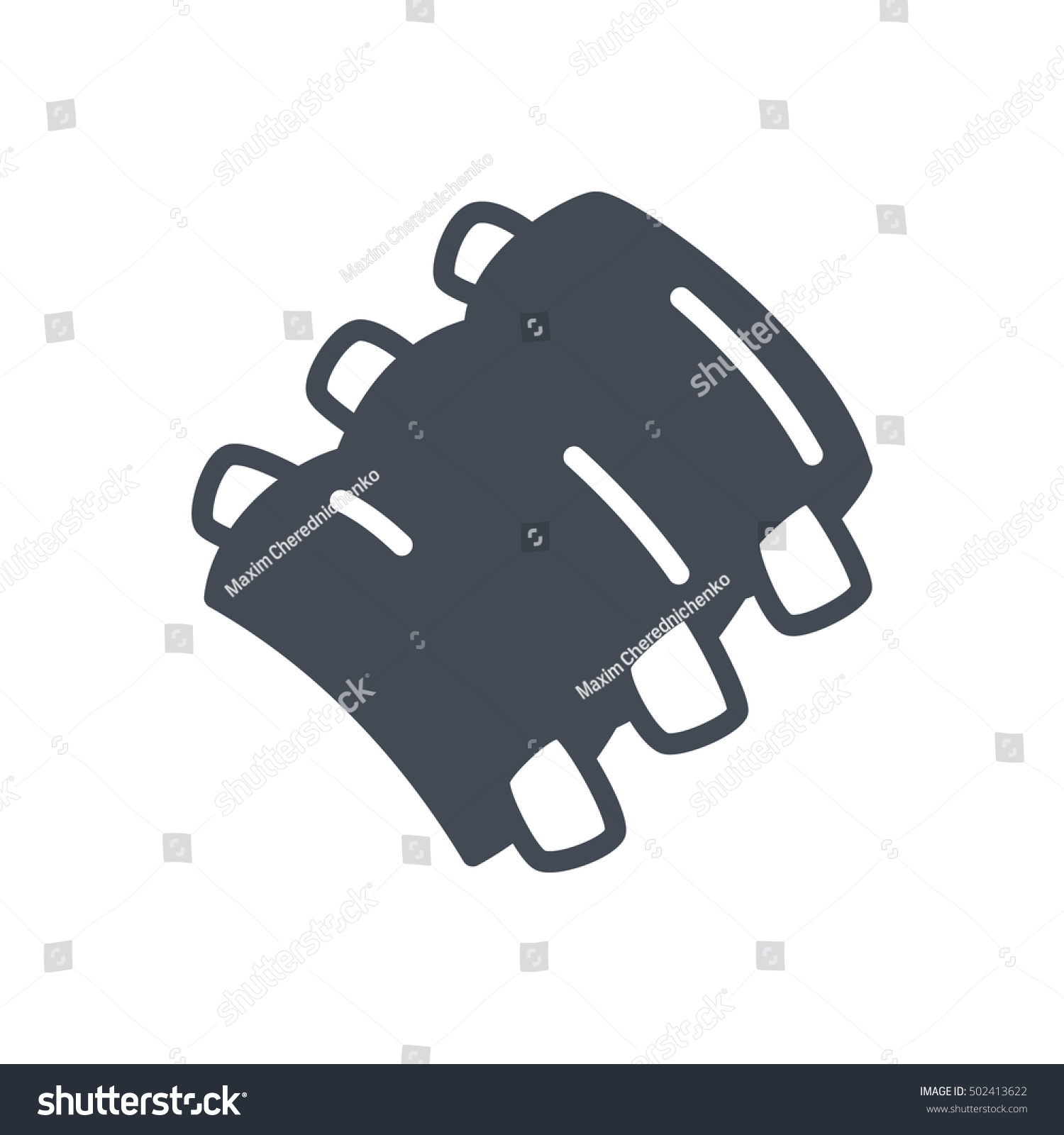 dark ribs icon, simple food graphic clip art preview