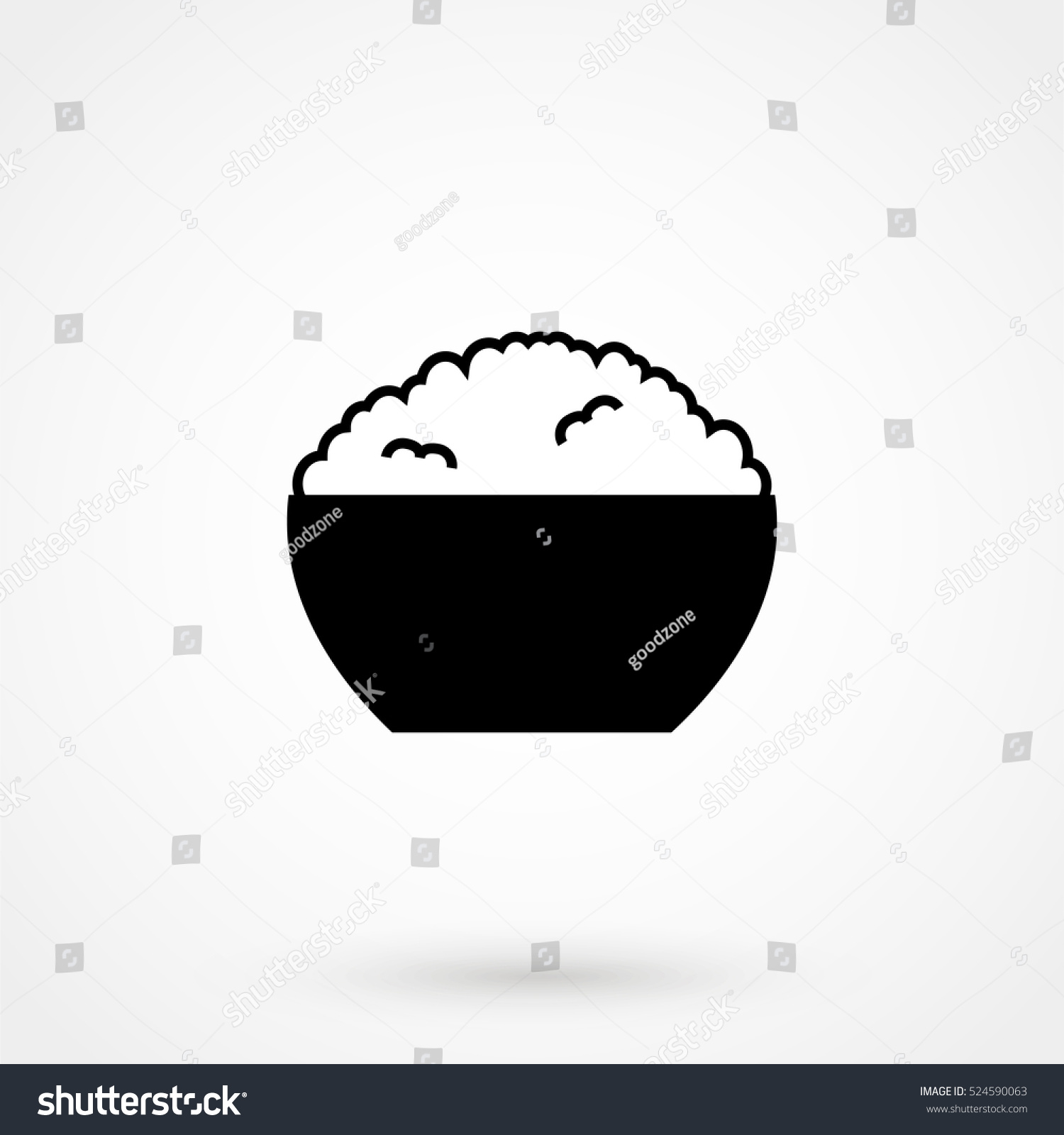 Rice Icon Isolated On Background Modern Stock Vector 524590063 ...