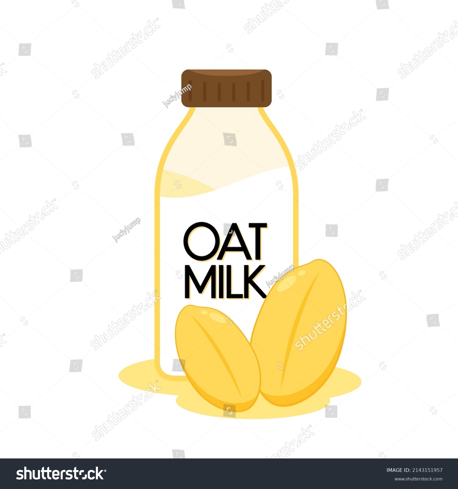 Rice Milk Vector Bottle Oat Milk Stock Vector (Royalty Free) 2143151957 ...