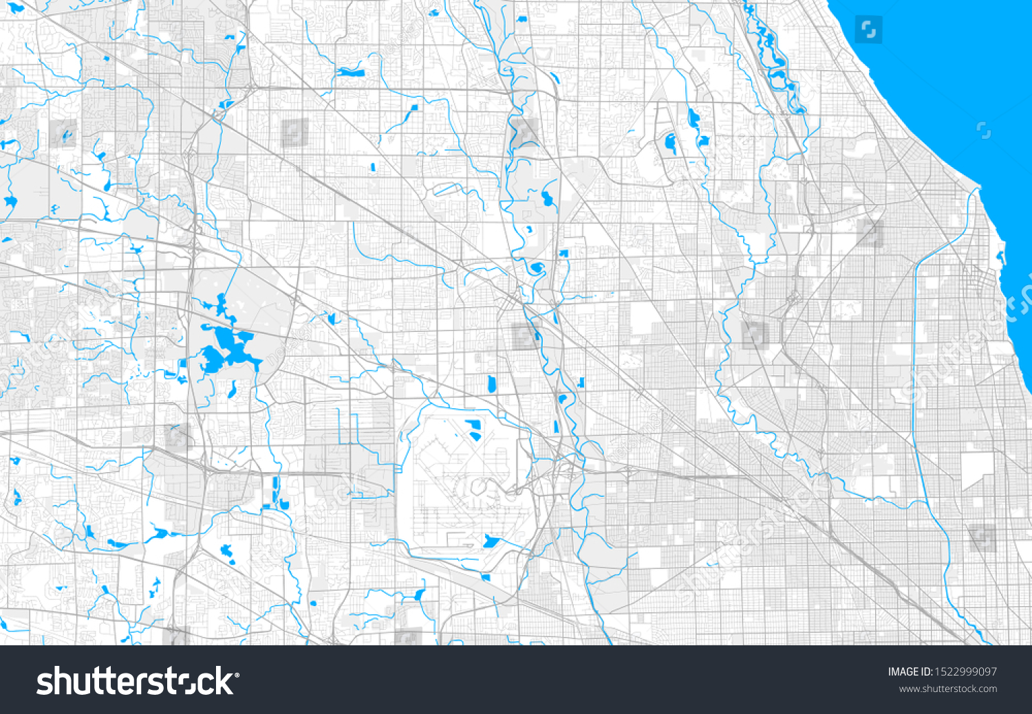 Rich Detailed Vector Area Map Des Stock Vector (Royalty Free) 1522999097