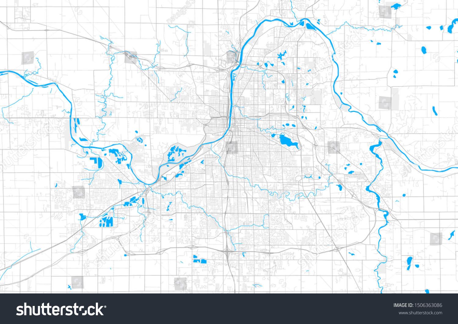 Rich Detailed Vector Area Map Grand Stock Vector (Royalty Free) 1506363086