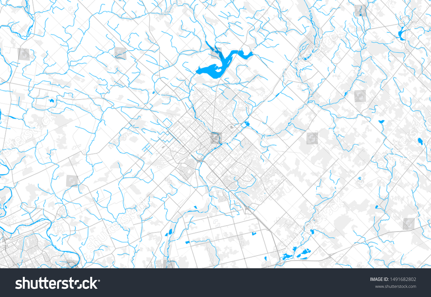 Rich Detailed Vector Area Map Guelph Stock Vector (Royalty Free