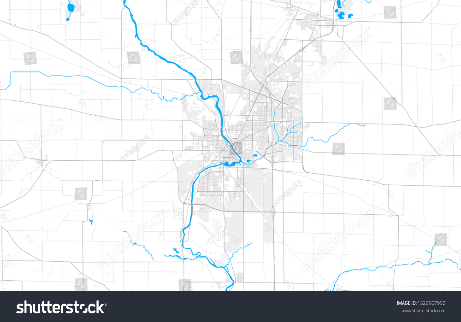 Rich Detailed Vector Area Map Janesville Vector De Stock Libre De   Stock Vector Rich Detailed Vector Area Map Of Janesville Wisconsin Usa Map Template For Home Decor 1520907992 