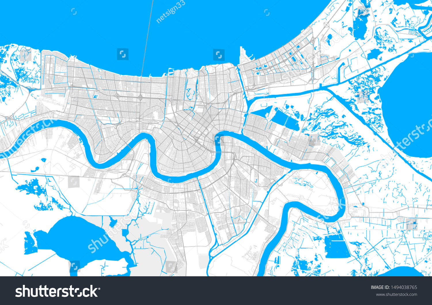new orleans s map Rich Detailed Vector Area Map New Stock Vector Royalty Free new orleans s map