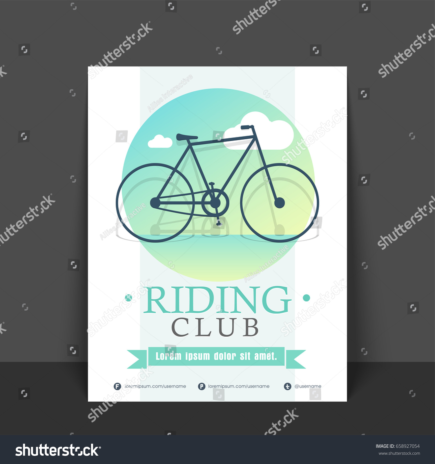 riding club flyer template banner design のベクター画像素材