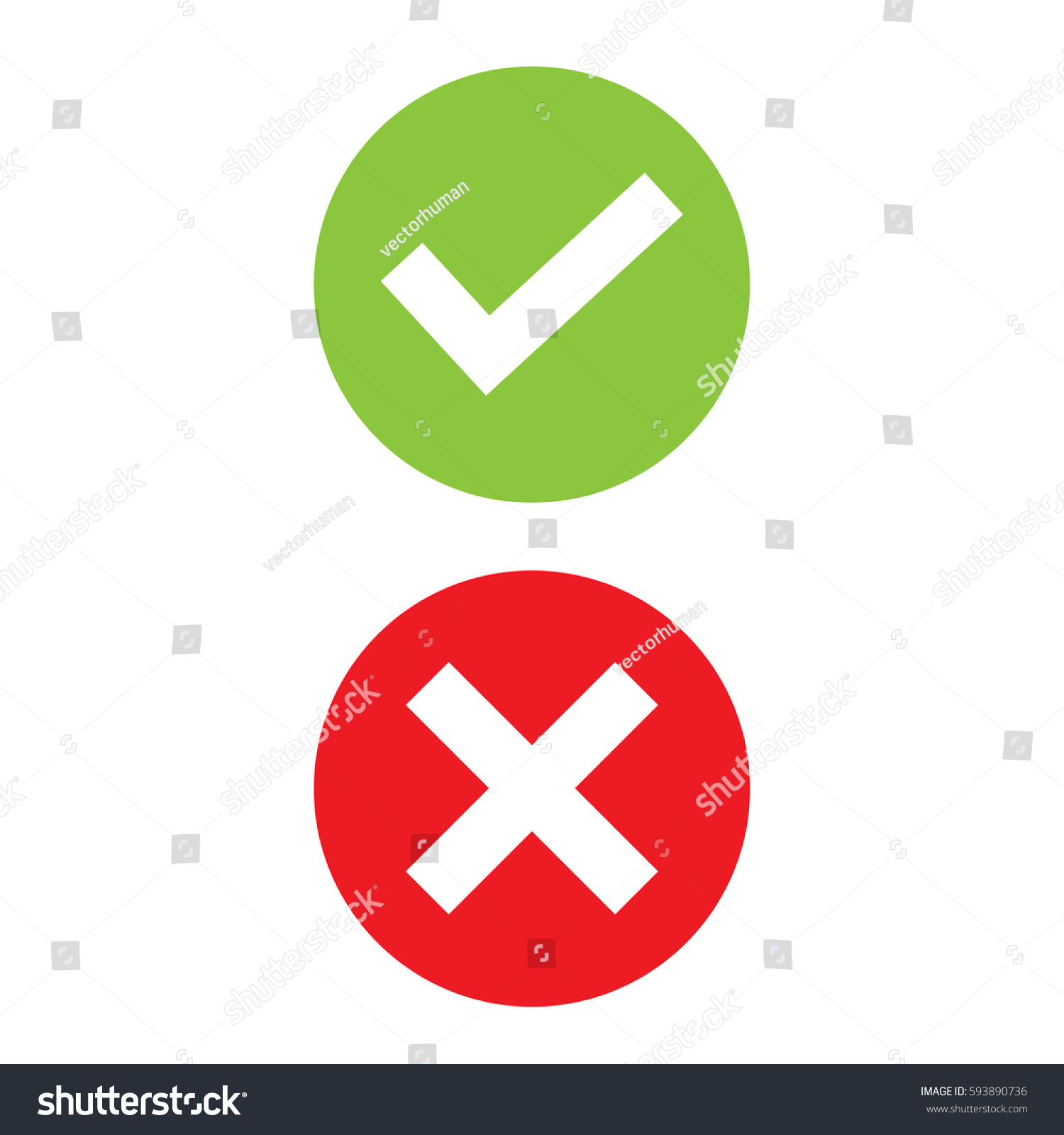 Right Wrong Vector Design Stock Vector Royalty Free 593890736