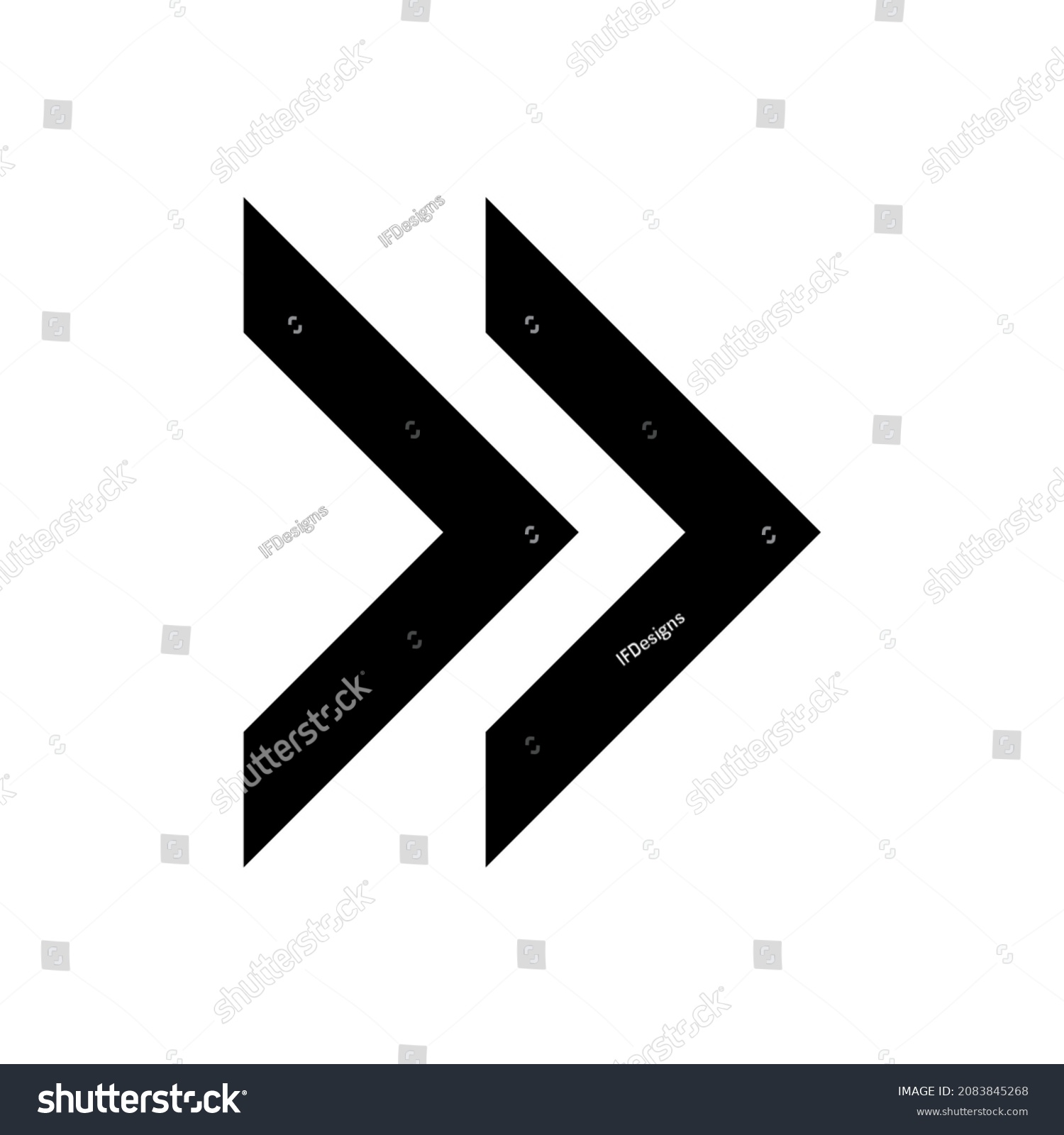 Right Arrow Icon Next Icon Sign Stock Vector (Royalty Free) 2083845268 ...