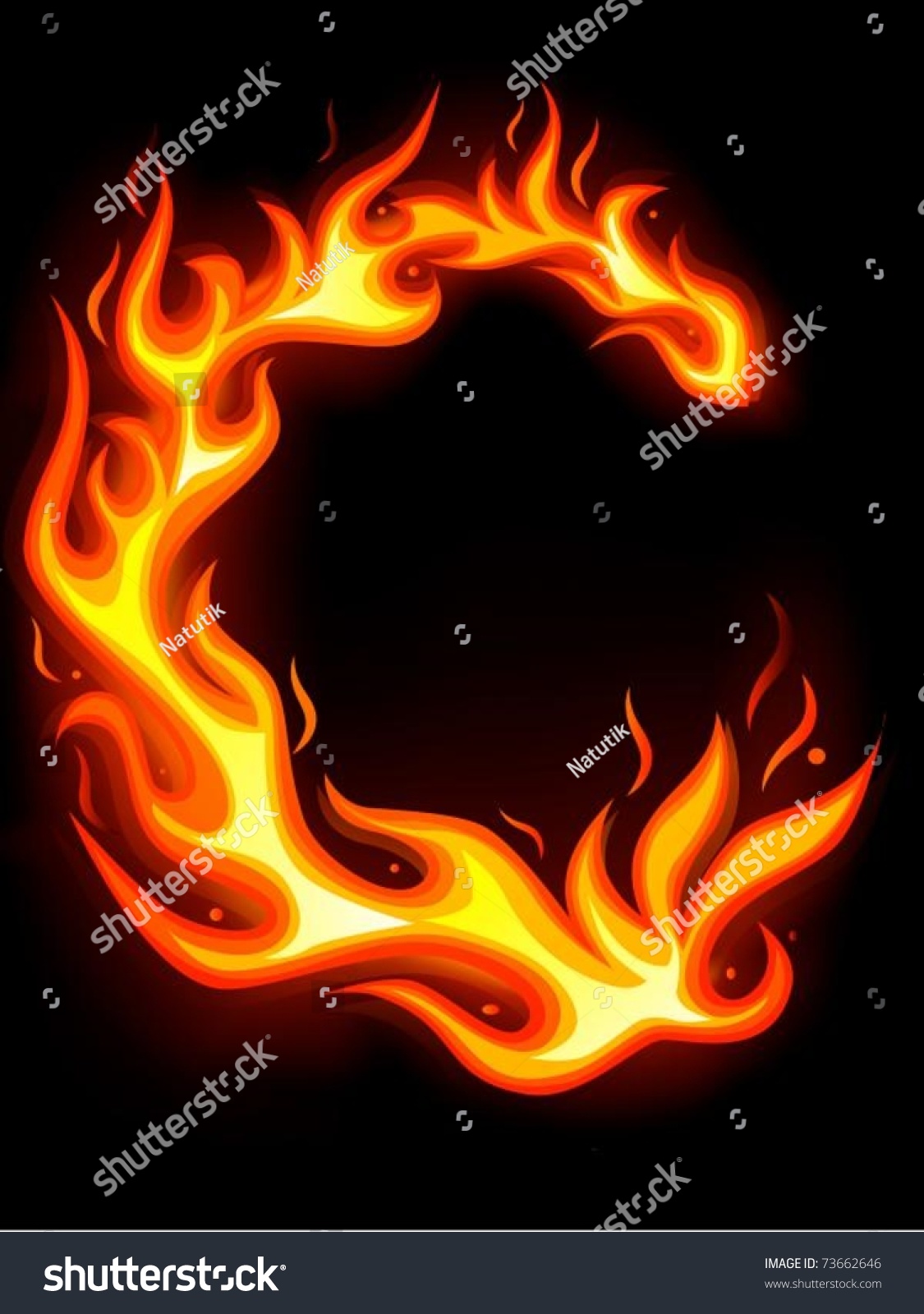 Ring Of Fire Stock Vector Illustration 73662646 : Shutterstock