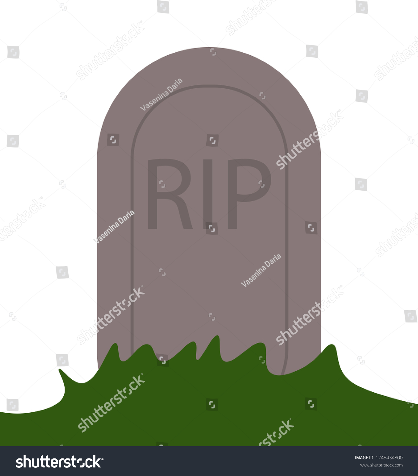 Rip Grave Vector Icon Death Symbol Stock Vector (Royalty Free ...