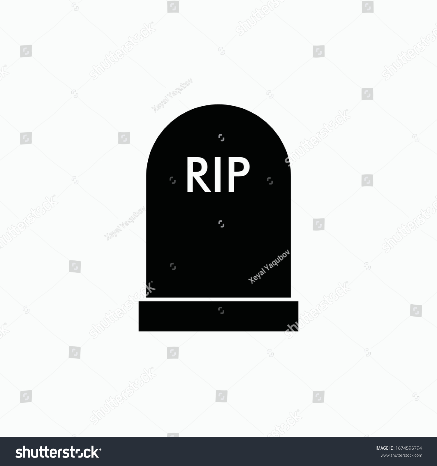 Rip Icon Vector Sign Symbol Isolated Stock Vector (Royalty Free) 1674596794