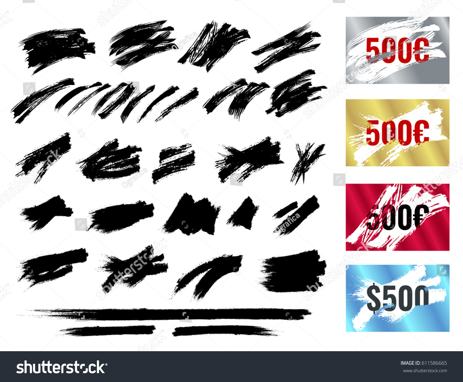 Ripped Effect Marks Suitable Scratch Card Stock Vector (Royalty Free ...