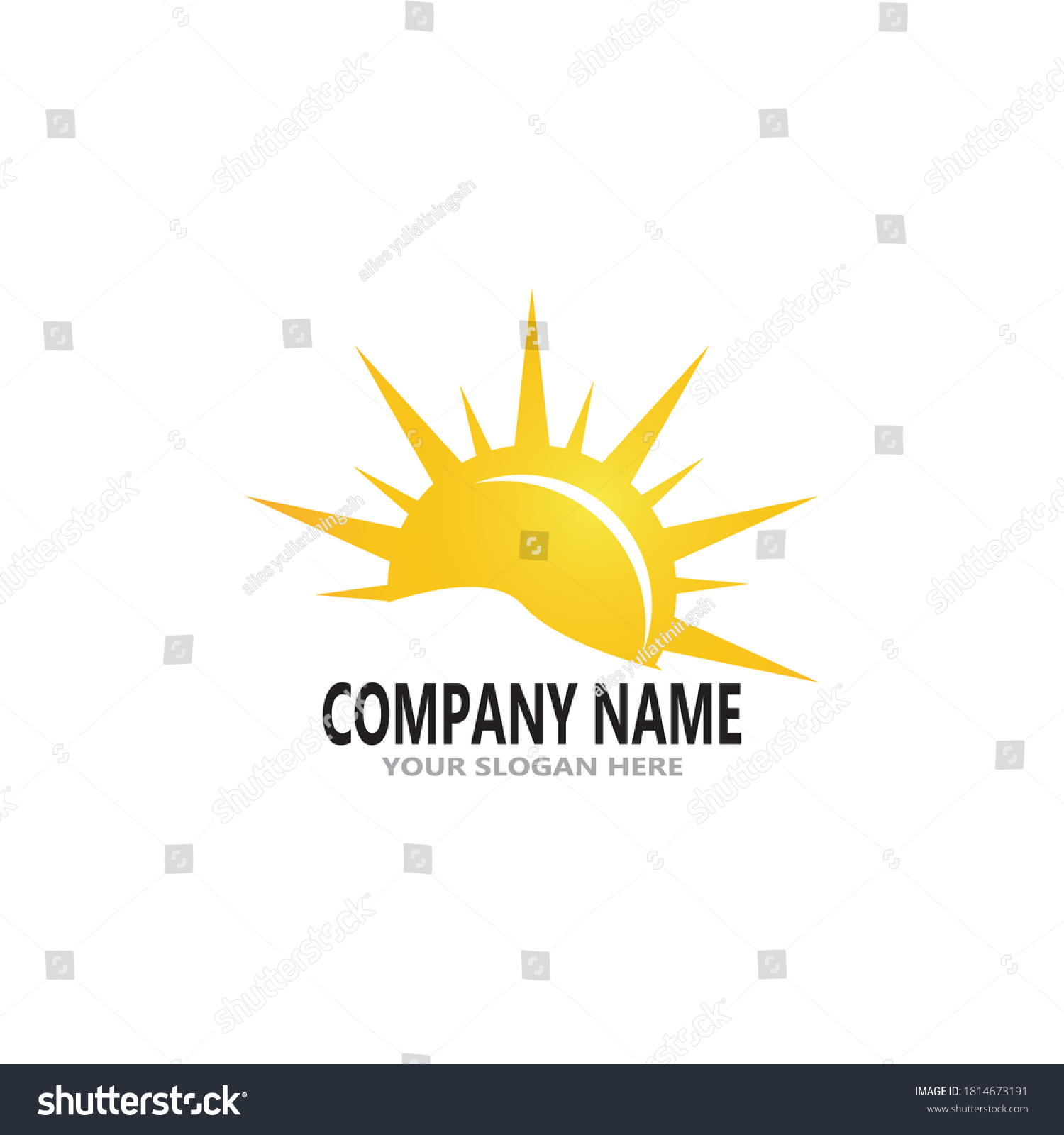 Rising Sun Logo Vector Template Illustration Stock Vector (Royalty Free ...