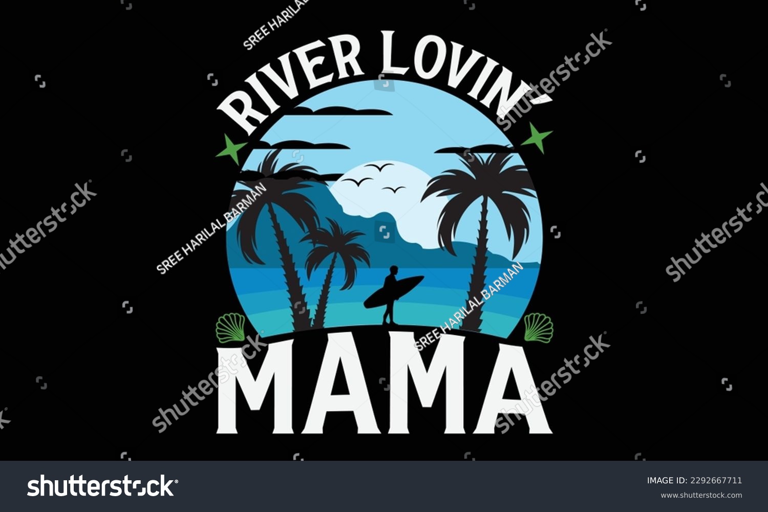 SVG of River lovin’ mama - Summer Svg typography t-shirt design, Hand drawn lettering phrase, Greeting cards, templates, mugs, templates, brochures, posters, labels, stickers, eps 10. svg