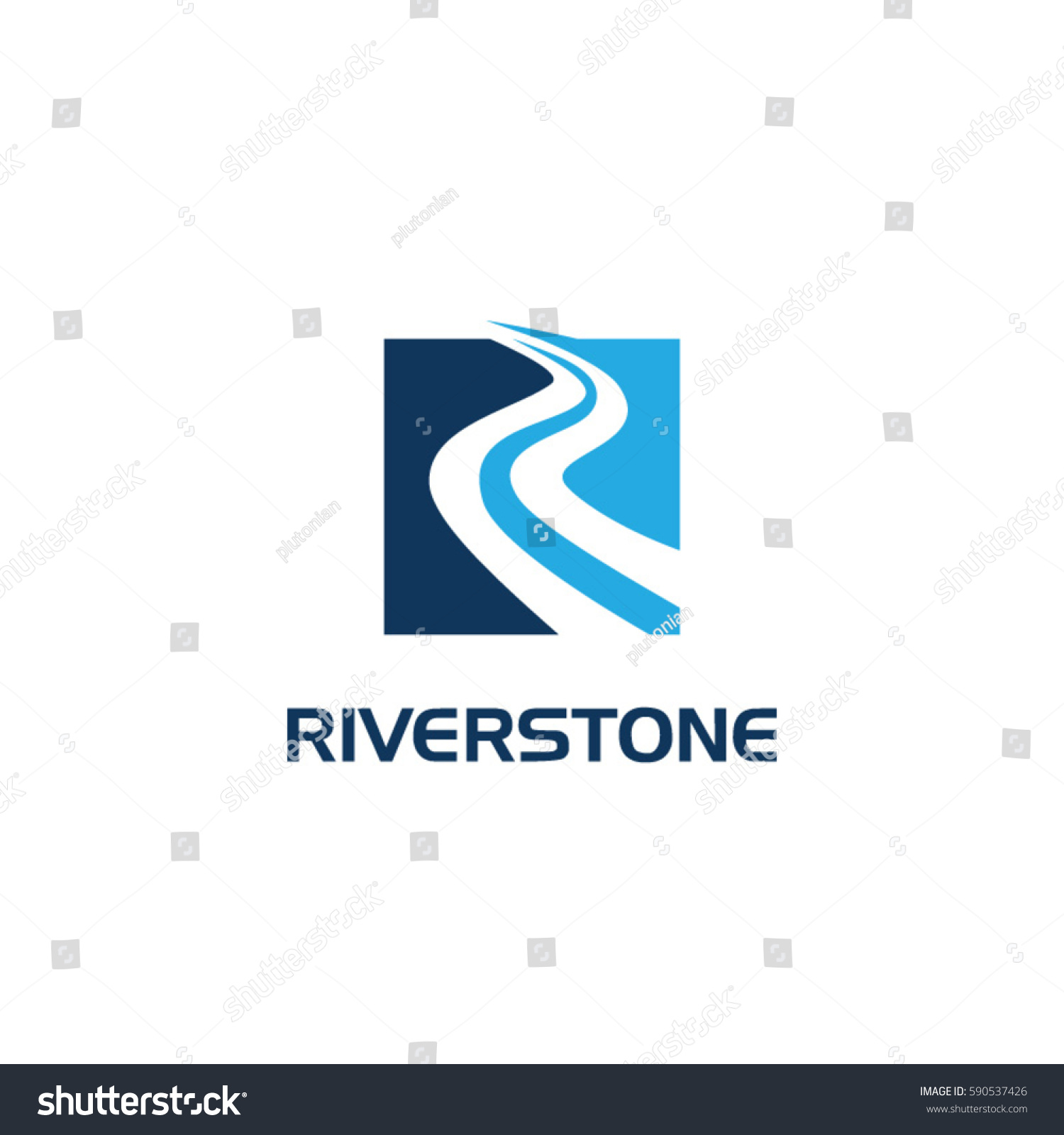 Riverstone Blue Flat Logo Sign Symbol: เวกเตอร์สต็อก (ปลอดค่าลิขสิทธิ์ ...