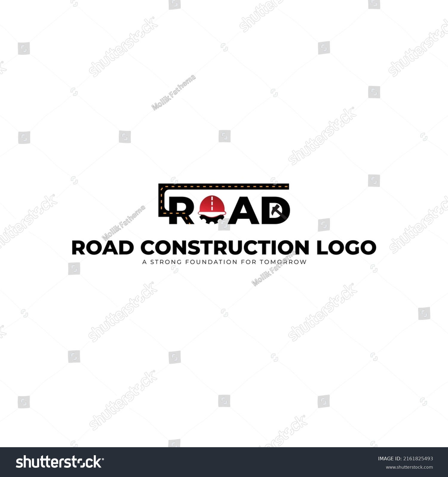 Road Construction Vector Logo Templete Stock Vector (Royalty Free ...