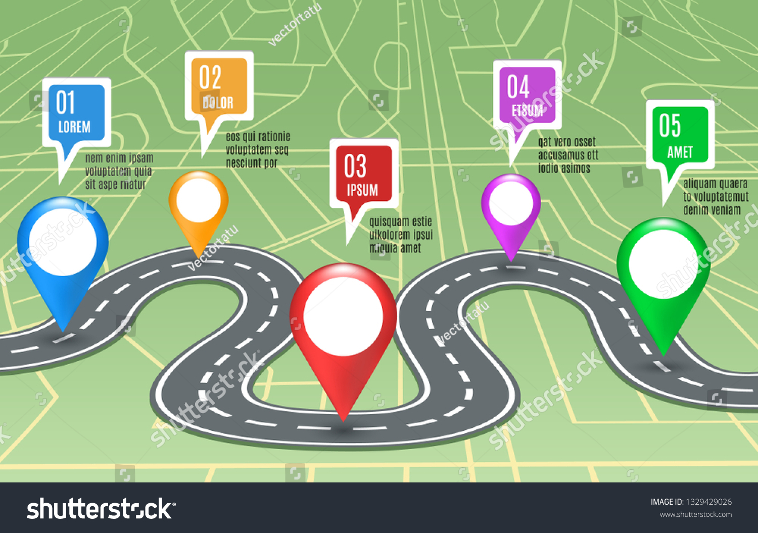 Vektor Stok Road Map Concept Vector Roadmap Information Tanpa Royalti 1329429026 Shutterstock 3520